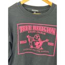 True Religion  Buddha Black Womens XLarge long Sleeve Crop Sweatshirt Photo 6