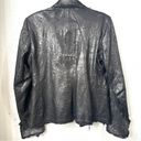 Edge ZINI Signature Black Leather Jacket Raw  Tapered Blazer Coat - Medium Photo 1