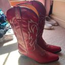 Red Cowboy Boots Size 8 Photo 1