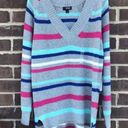 a.n.a Multi color striped oversized sweater Photo 4