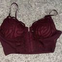 Boutique Maroon Corset Bra Top Photo 2