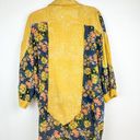 POL  Button Floral Tunic Down Raw Hem Boho Photo 2