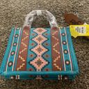 Wrangler NWT aztec print shoulder/crossbody purse - teal Photo 3