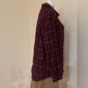 Thread and Supply  Burgundy, Purple & Blue Plaid Button Down Collard Shirt … Photo 4