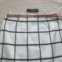 Lulus  Spence White Plaid A-Line Mini Skirt Size L Flannel Minimalist Preppy Photo 8