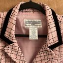 Jessica Howard  petite black and pink tweed style black with black velvet trim Photo 1