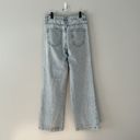 ZARA  High Rise Wide Leg Lightwash Size 6 Jeans 100% Cotton Photo 2