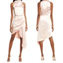 Elliatt  Alaia Asymmetric Satin Cocktail Dress in Blush Size Medium Photo 1