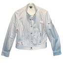 Tommy Hilfiger  Vintage Moto White Denim Jean Jacket size 6 Photo 0