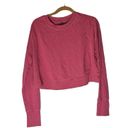 Sweaty Betty  After Class Cropped Pink Sweatshirt Long Sleeve Crewneck Athletic M Photo 1