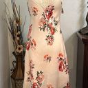 In Bloom  Midi Pink Floral Slip Dress Size Medium Photo 0