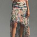 Anthropologie Hi-Low Floral Tulle Maxi Skirt, Size 8 Photo 0