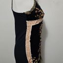 Yank Y2K Black Velvet Floral Beaded Babydoll Tank Top Size Medium Photo 2