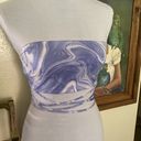 Naked Wardrobe  Out of Office Bikini Top Blue Smoke EUC Backless Bikini Tie Dye Photo 4