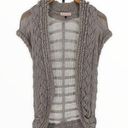 Rebecca Taylor  Grey Chunky Cap Sleeve Open Knit Cardigan Sweater Wool Mohair XS Photo 0