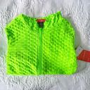 Hot Kiss NWT  Neon Green Hoodie Jacket Thumb Sleeves Juniors Medium Photo 2