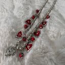 Red Heart Earring & Necklace Set Photo 1