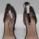 Qupid  Shoes Women's Size 9 Black Satin High Heel Open Toe Sandals Pumps Photo 3