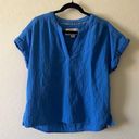 Tommy Bahama  Island Soft gauze royal blue top Photo 5