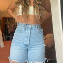 AGOLDE High Waisted Jean Shorts Photo 7