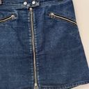 Rag and Bone  Racer Zip-Front Denim Mini Skirt Size 32 Photo 2