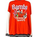 H&M  Disney Divided Bambi Oversized Varsity Letterman’s Style Sweat Jacket Photo 1