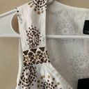 Cynthia Rowley NWT  White and Gold Boho Tank Size Medium Photo 2