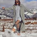 Free People  WE THE FREE Liberty Duster Plaid Wool Blend Coat Size Small Photo 2