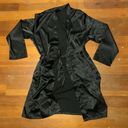 SheIn Black Satin Lounge Robe Photo 2