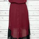 L8ter NWT Maroon & Black High Low Bohemian Dress Size Small Photo 3