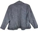 cj banks  Gray Long Sleeve Collared Lined Open Ruffled Blazer Size X (14W) Photo 1