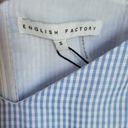 English Factory Nordstrom,  New Blue Gingham Peplum Puff Sleeve Top Size Small Photo 10