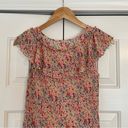 Rebecca Taylor  Margo Ruffle Top Sz 10 Silk Blend Pink Printed Photo 10