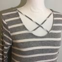 PaperMoon New Heather Gray White Striped Strappy Loose Dress Photo 2