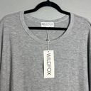 Wildfox NWT  Thermal Waffle Knit Slouchy Oversized Top Gray Relaxed Small Photo 2