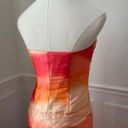 Jump Vintage Y2K  Orange Sherbert Ombre Strapless Ruched Gown Formal Dress 3 4 Photo 6