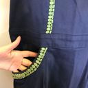 Gretchen Scott  Navy blue sleeveless dress L beaded casual resort preppy Photo 9