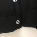 August Silk  KNIT BLACK BUTTON FRONT LONG SLEEVE ROUND NECK CARDIGAN SWEATER Photo 3