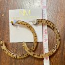 Neiman Marcus acrylic animal print hoop earrings New Photo 4