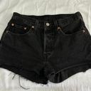 Levi’s Black 501 Denim Shorts Photo 1