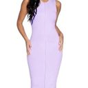 Naked Wardrobe  All Snatched Up Sleeveless Ribbed Body-Con Midi Dress in Lavender Photo 24