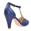 Chase and Chloe  New Kimmy-36 Women's Teardrop Cut Out T-Strap Mid Heel Dre… Photo 7