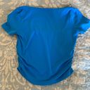 ZARA Blue Ruched Crop Top Photo 2