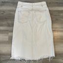 We The Free / Free People White Size 28 denim skirt with raw hem, waist is 14, length is 27 Photo 1