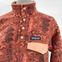 Patagonia Synchilla Wandering Wood Sisu Brown Tan Pullover Snap-T Fleece Size XS Photo 1