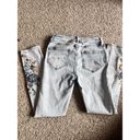 Driftwood  medium wash Floral Embroidered Jackie High Rise Jeans - W 24" L 27" Photo 8