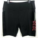 Bebe NEW  Sport Net Mesh Pocket Biker Shorts in Black/Hibiscus Women's Plus Sz 2X Photo 0