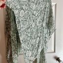 Yeti NWT Yak &  Green Floral Thin Shawl Cardigan One Size Photo 2