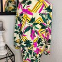 Dress Forum  Tropical Floral Button Down Dress Long‎ Sleeve Sz M Photo 4