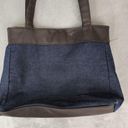 Gold Coast Blue Denim Faux Leather Shoulder Bag Photo 5